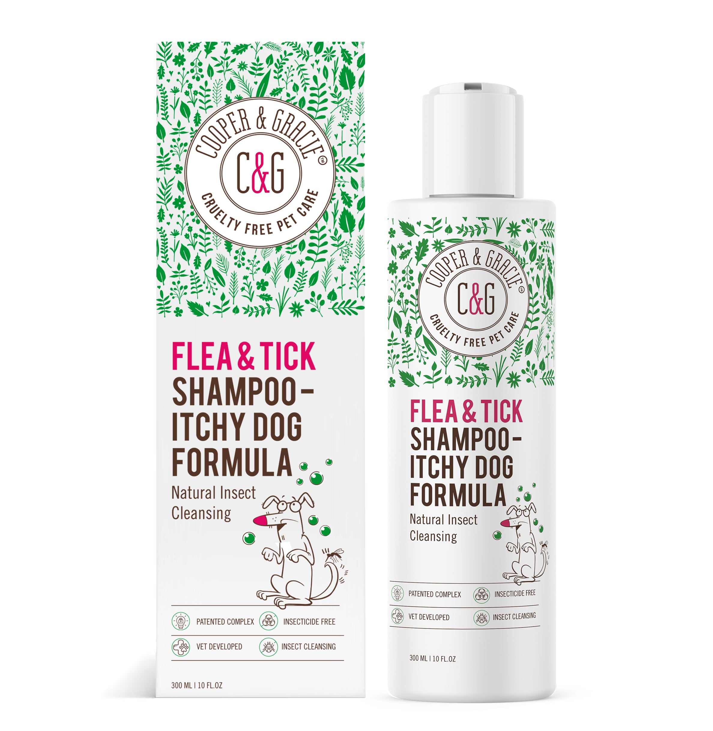 Dead Sea Itchy Dog Flea & Tick Shampoo – 300ml | Insecticide-Free, Vet-Developed Relief US