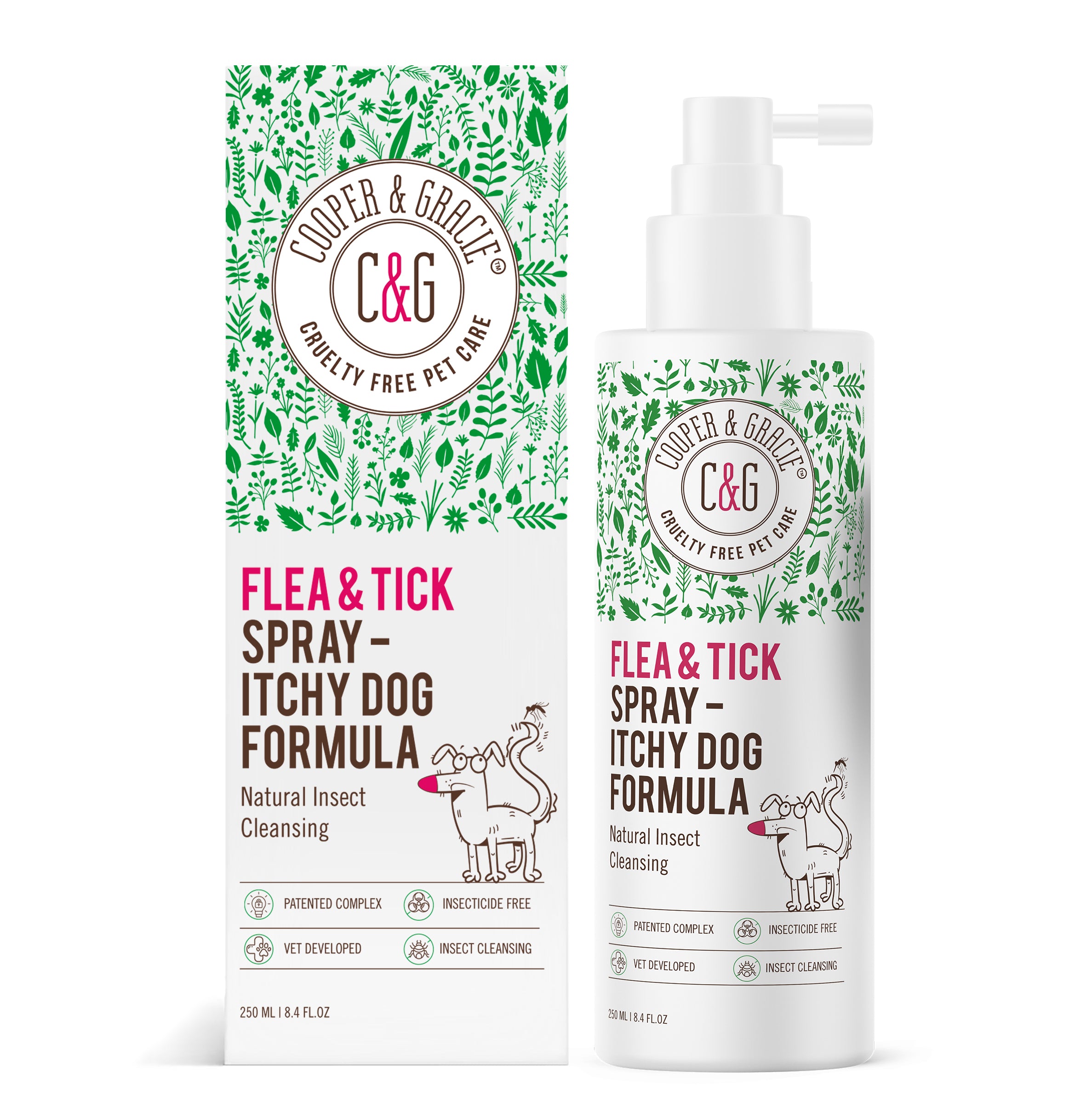 Flea & Tick Dog Spray – Dead Sea Formula – 250ml - US