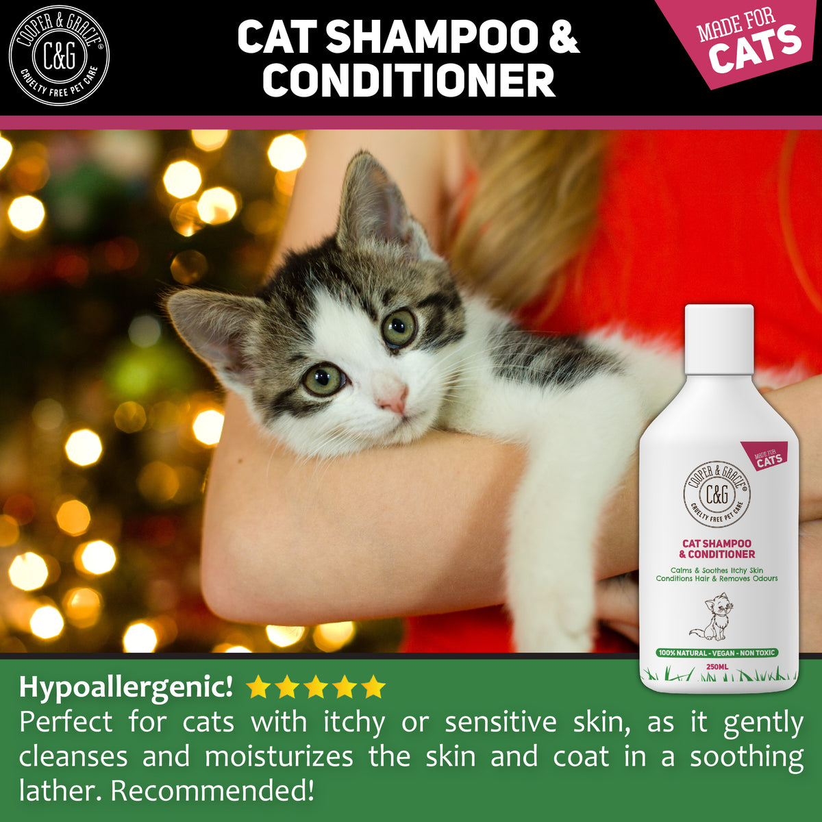 Cat Shampoo Conditioner Sensitive Skin Cooper Gracie