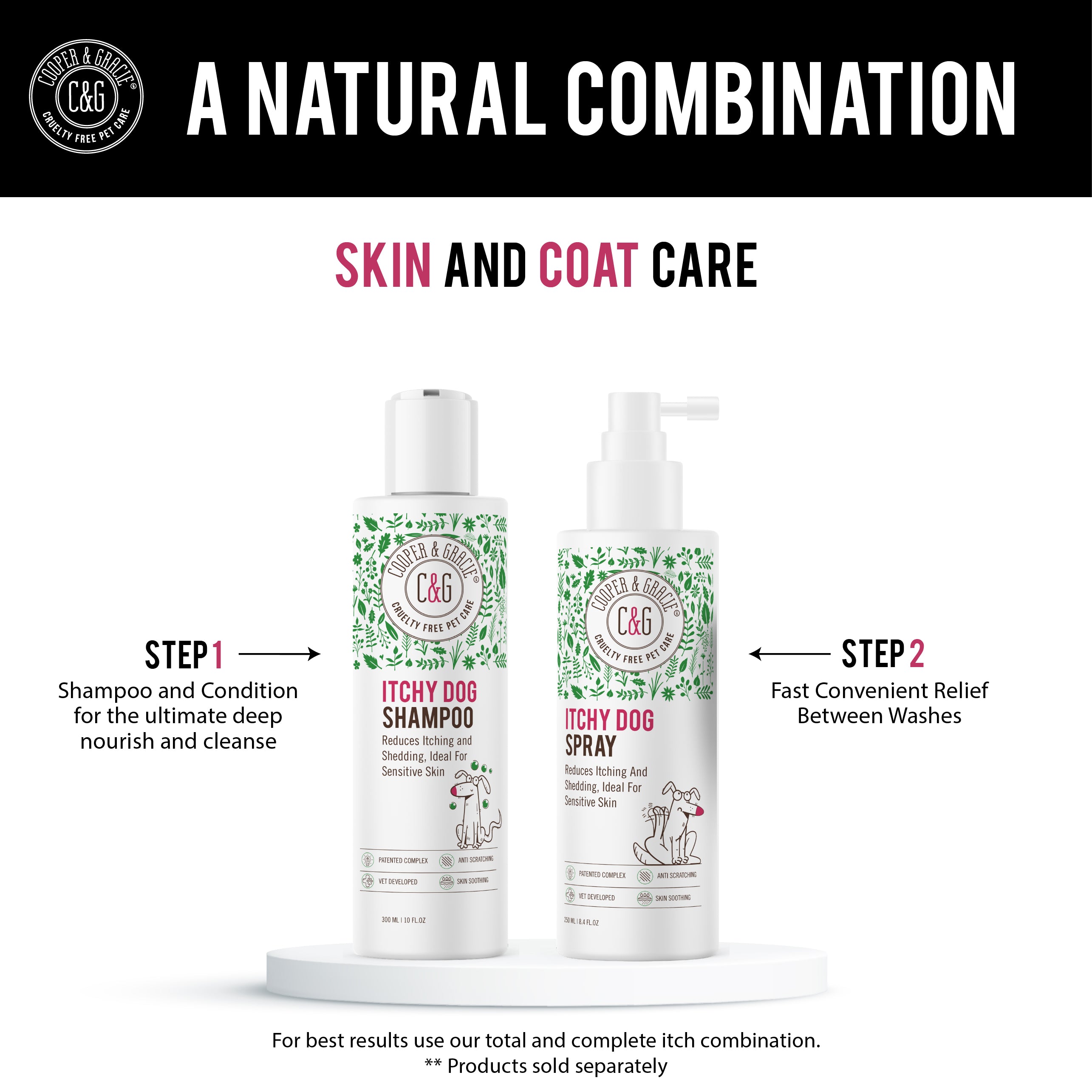 Dead Sea Itchy Dog Shampoo – 300ml | Anti-Itch, Antibacterial & Antifungal