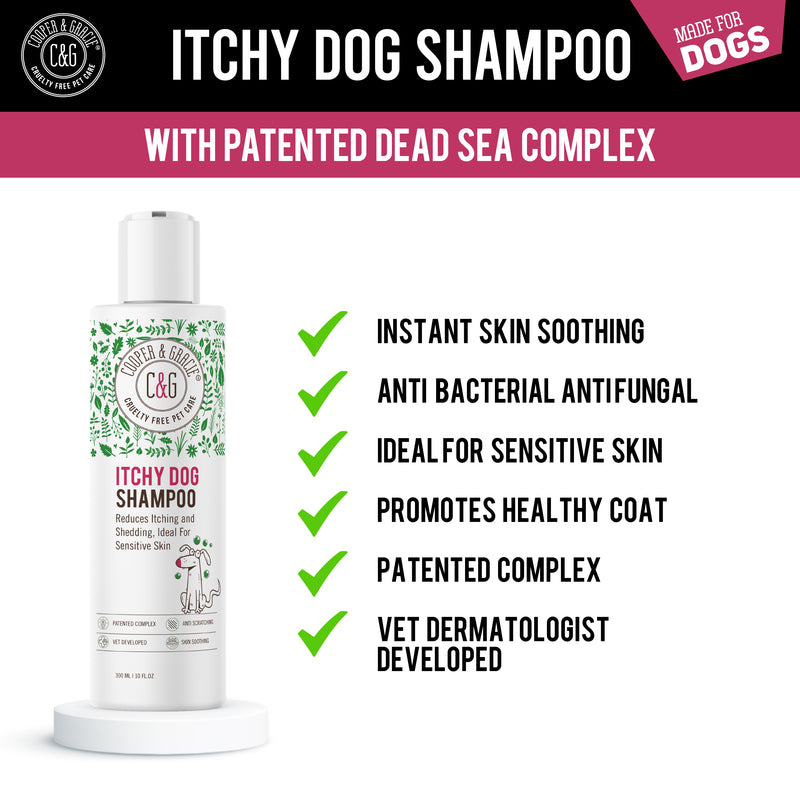 Dead Sea Itchy Dog Shampoo – 300ml | Anti-Itch, Antibacterial & Antifungal