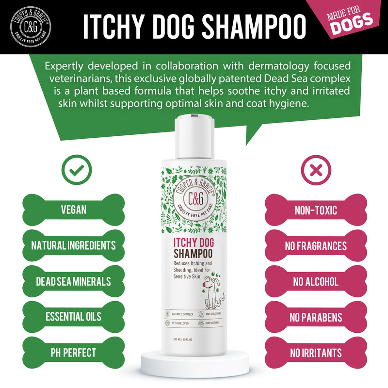 Dead Sea Itchy Dog Shampoo – 300ml | Anti-Itch, Antibacterial & Antifungal