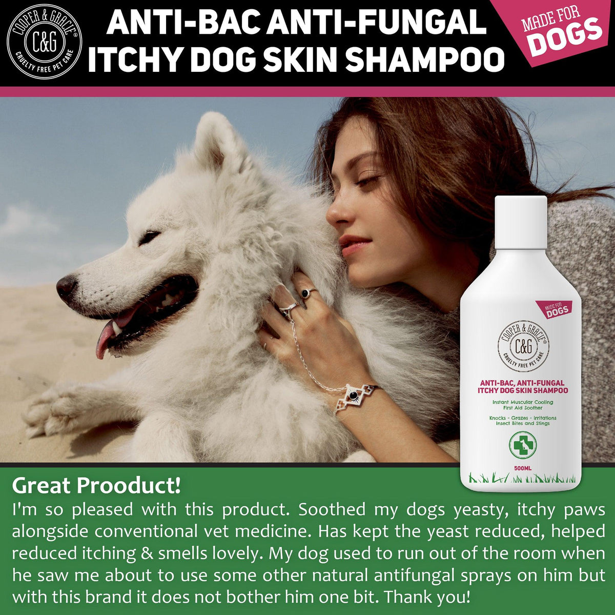 Antifungal Antibacterial Dog Shampoo Cooper and Gracie