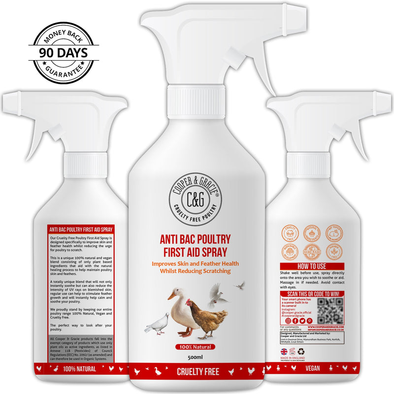 Anti-Bacterial First Aid Spray for Chickens and Poultry - Cooper & Gracie™ Limited 