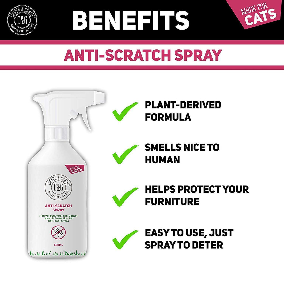Spray to deter cats from scratching sales