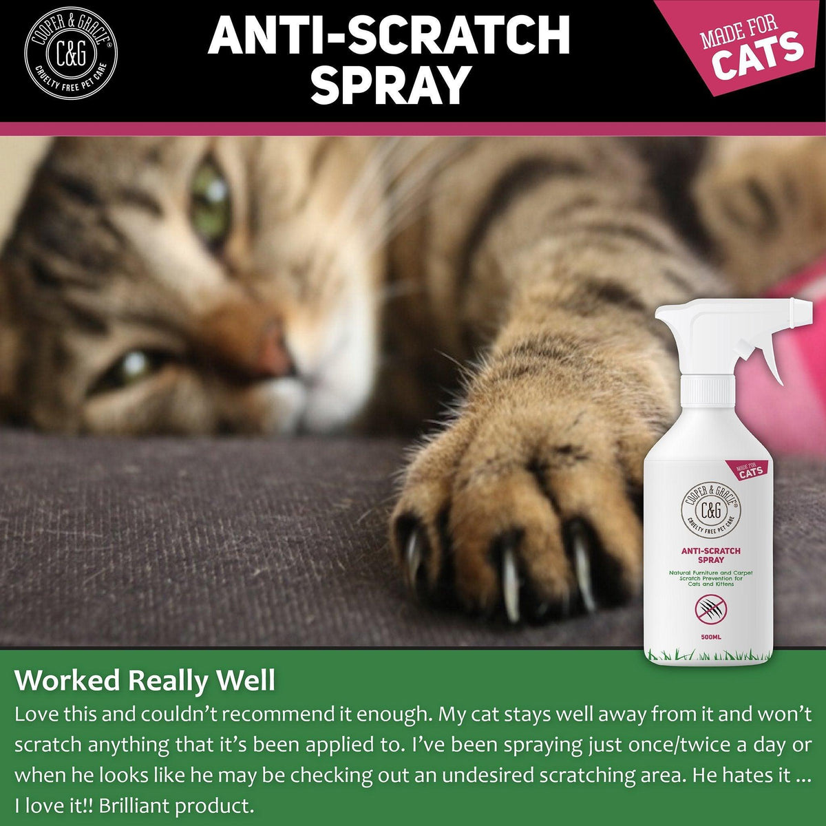 Citrus Spray for Cats Natural Cat Anti Scratch Spray