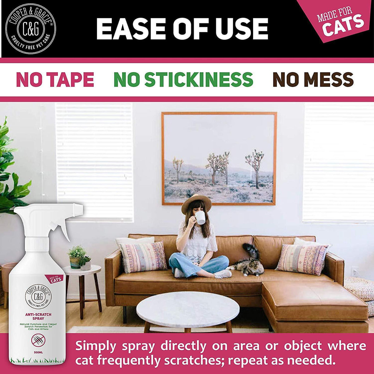 Citrus spray to keep cats off furniture best sale