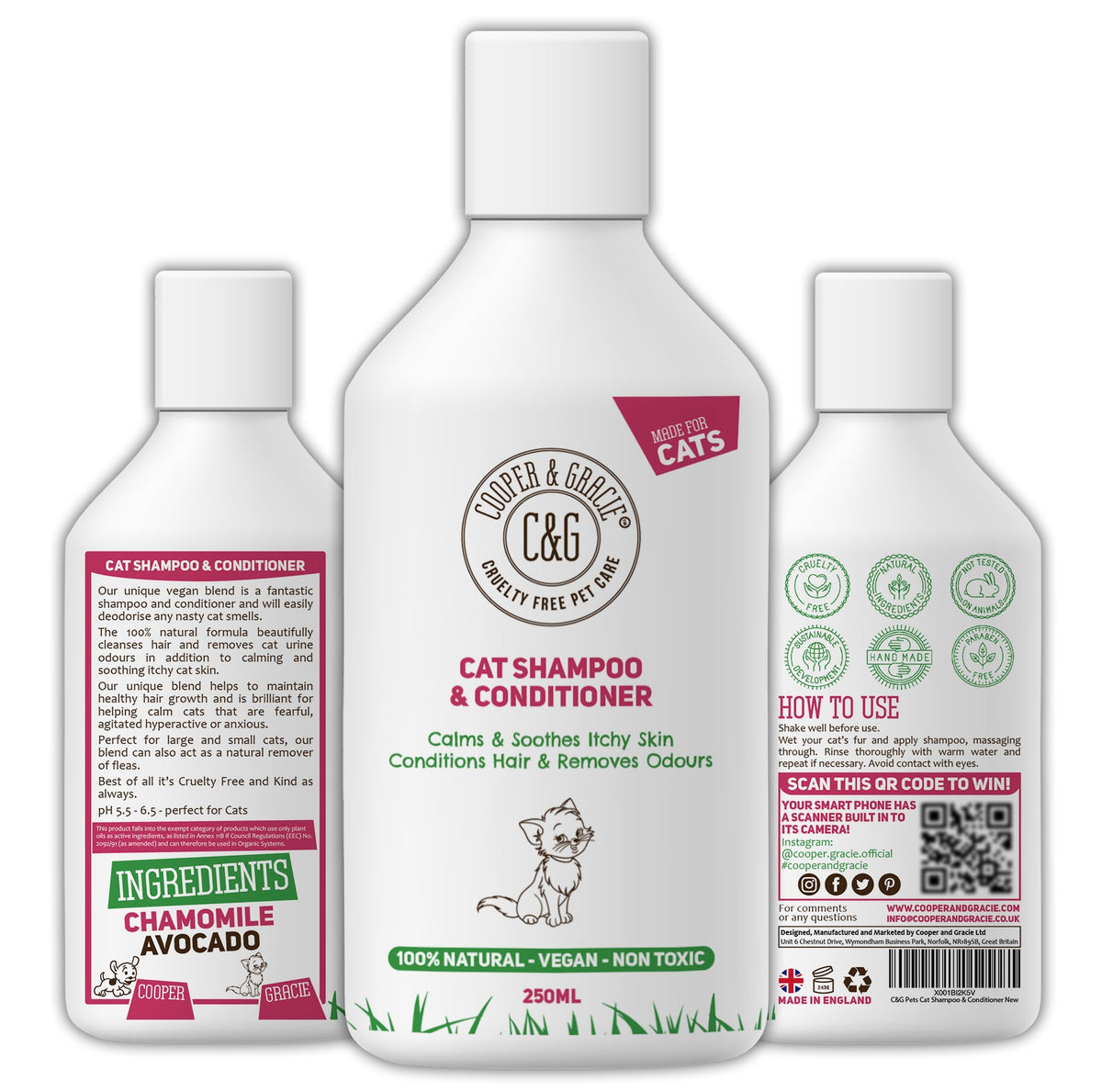 Cat Shampoo Conditioner Sensitive Skin Cooper Gracie