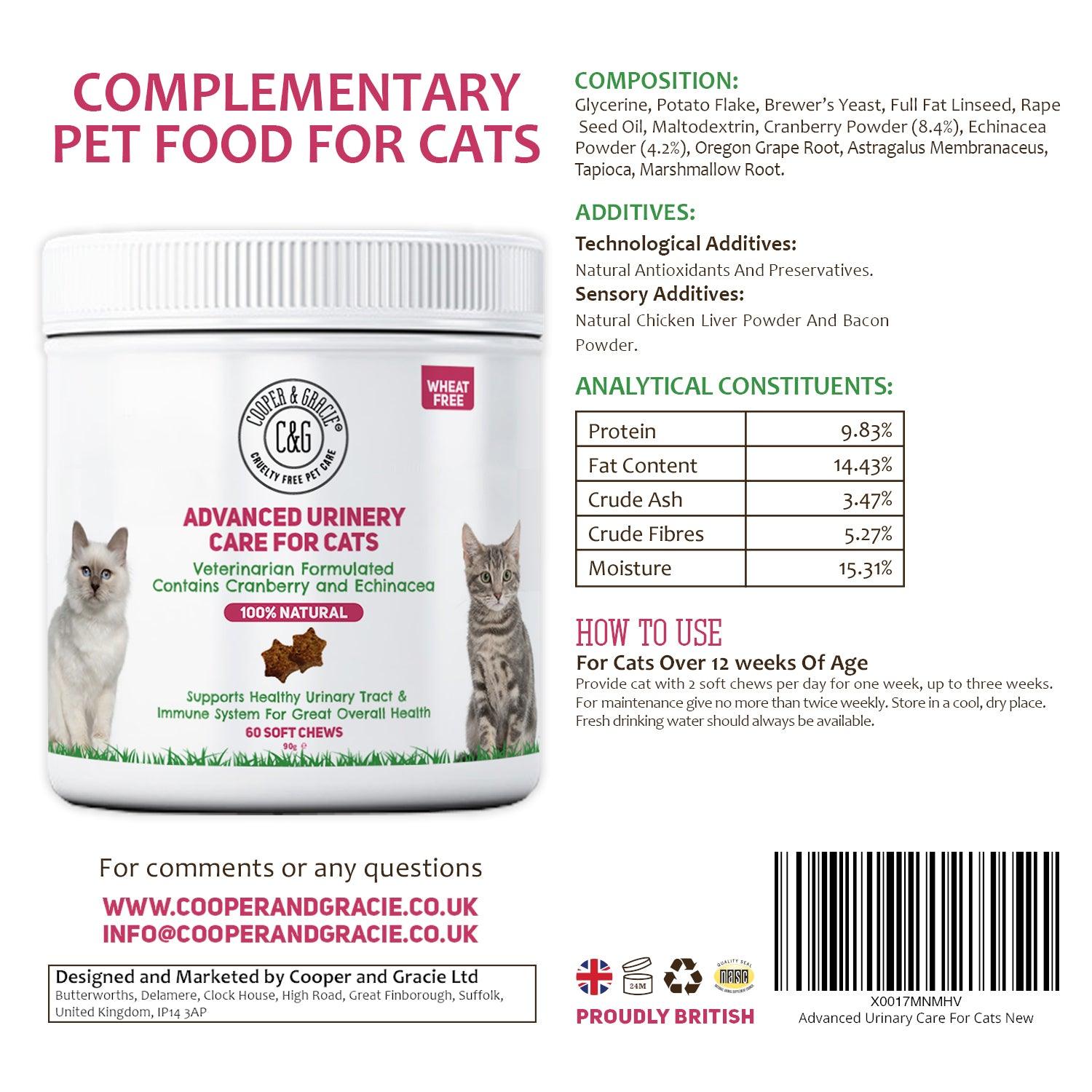 Cat Urinary Health Supplements - Cooper & Gracie™ Limited 