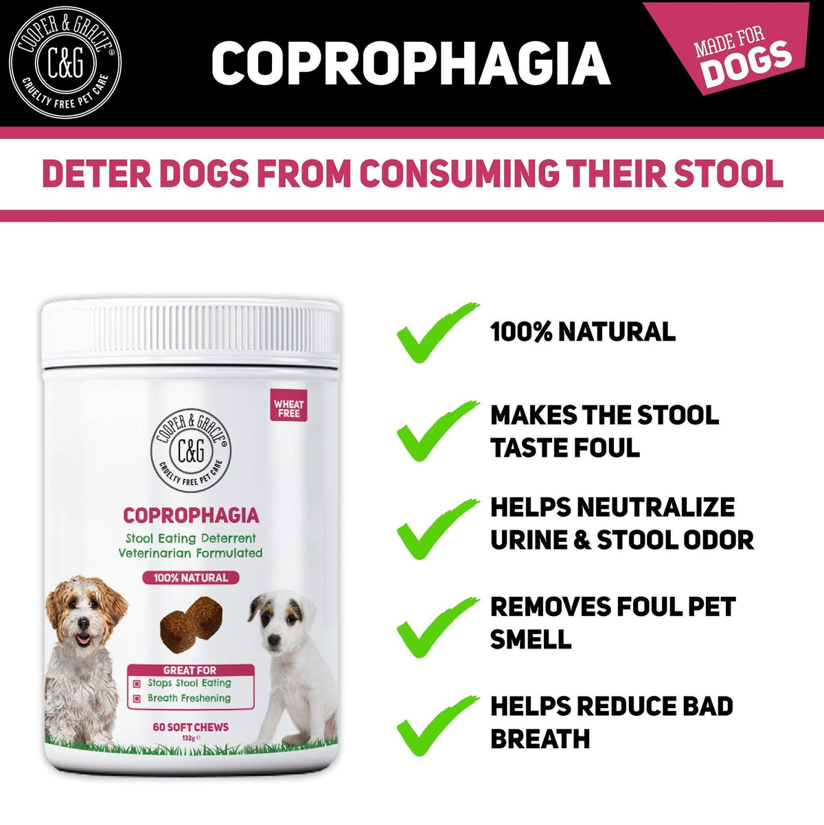 Dog poop eating deterrent natural best sale