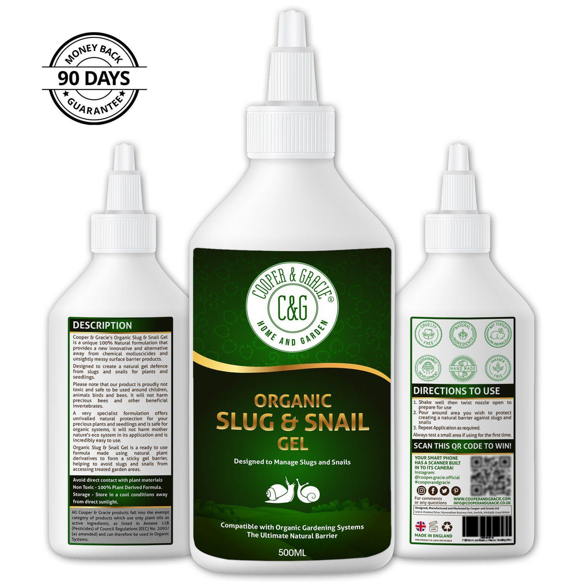 HELLOS ヘロス Snail Shelter（Charcoal Green） Quash Slug and Snail Bait 400g | The Warehouse