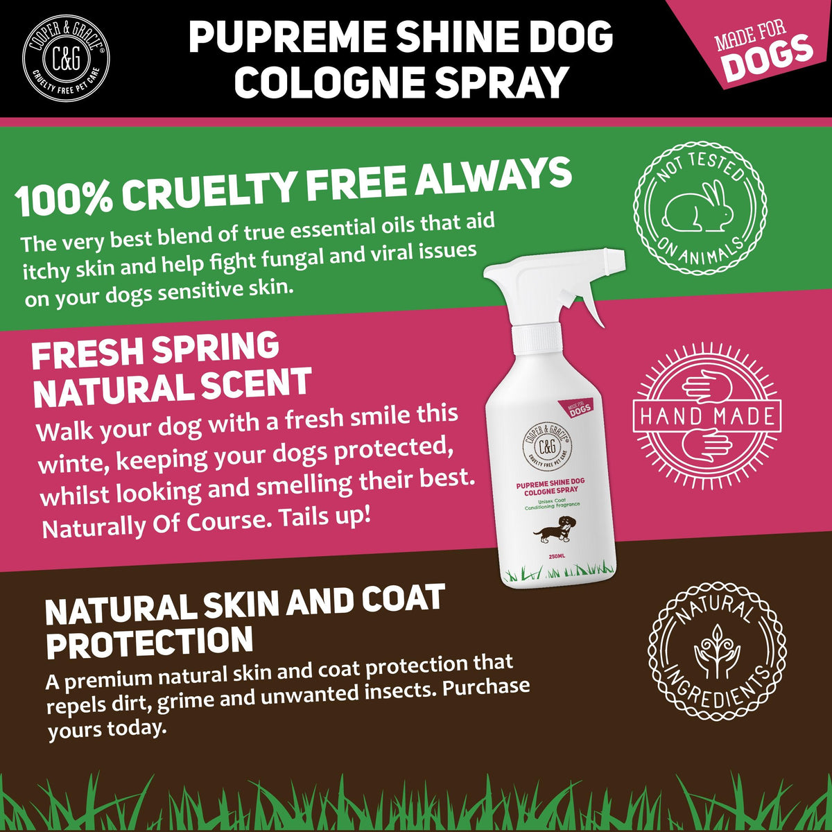 Pupreme Dog Spray Dog Perfume Cooper and Gracie