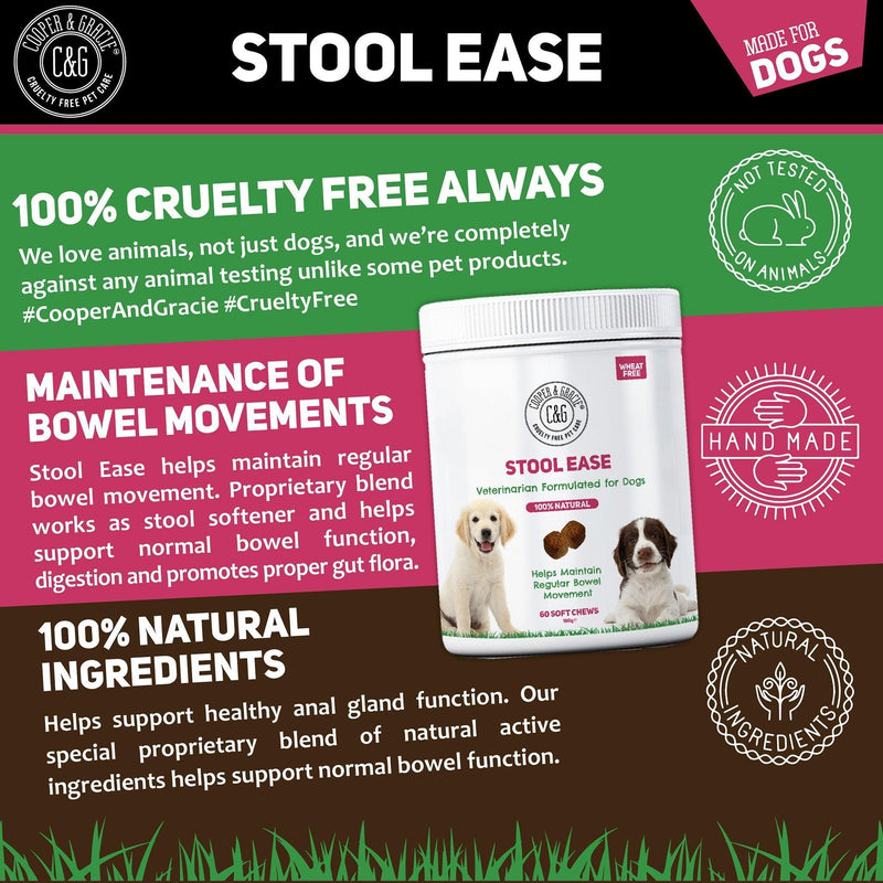 Stool Ease for Dogs 60 Soft Chews - Cooper & Gracie™ Limited