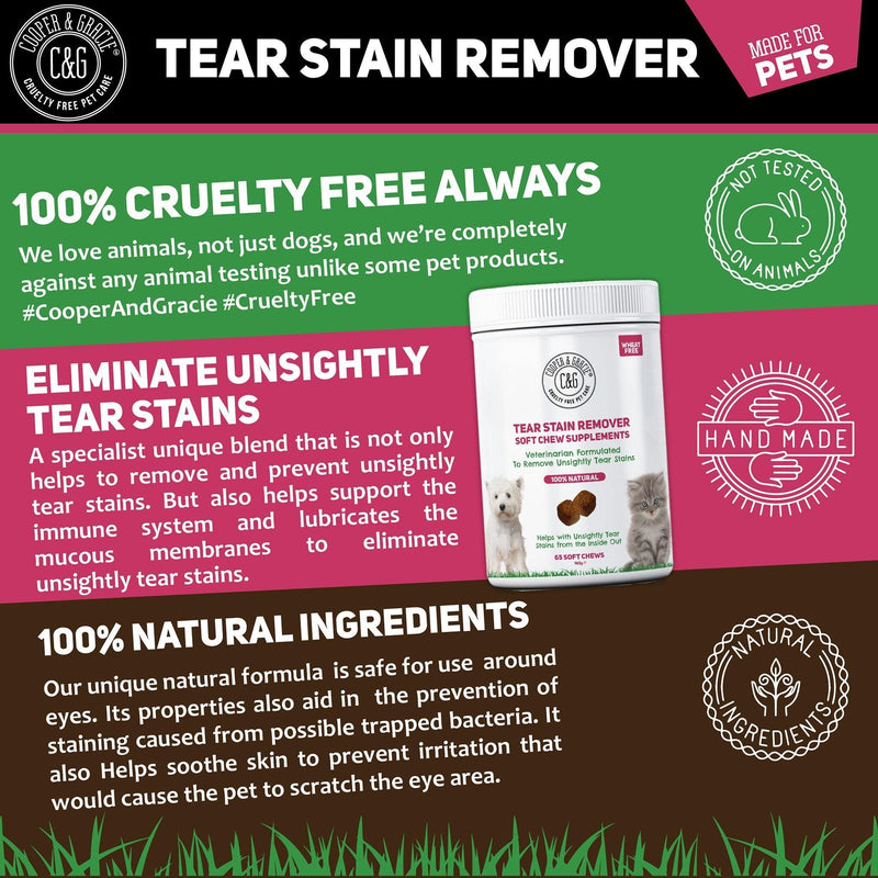 Tear Stain Supplement 65 Soft Chews - Cooper & Gracie™ Limited