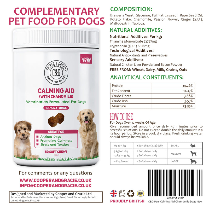 Calming Supplements for Dogs with Chamomile